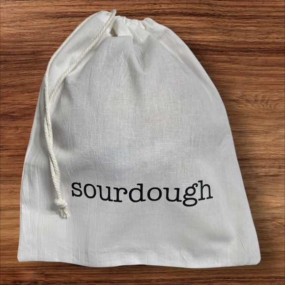 Farmhouse Rustic "Sourdough" Handmade Cotton Linen Bread Bag, Homemade Bread Bag - Picture 3 of 5